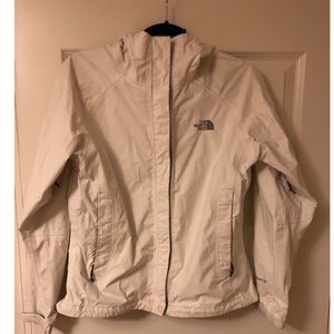 White North Face rain jacket